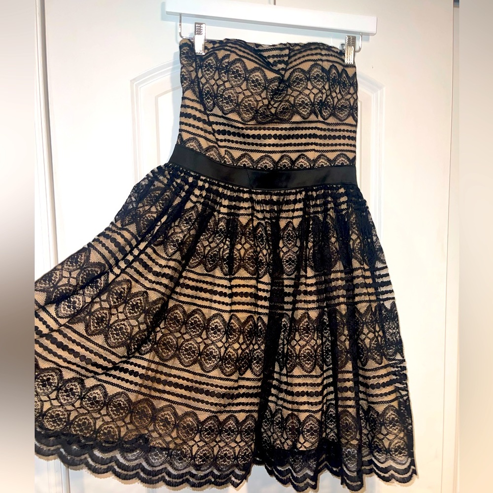BEBE Strapless Cocktail Dress
